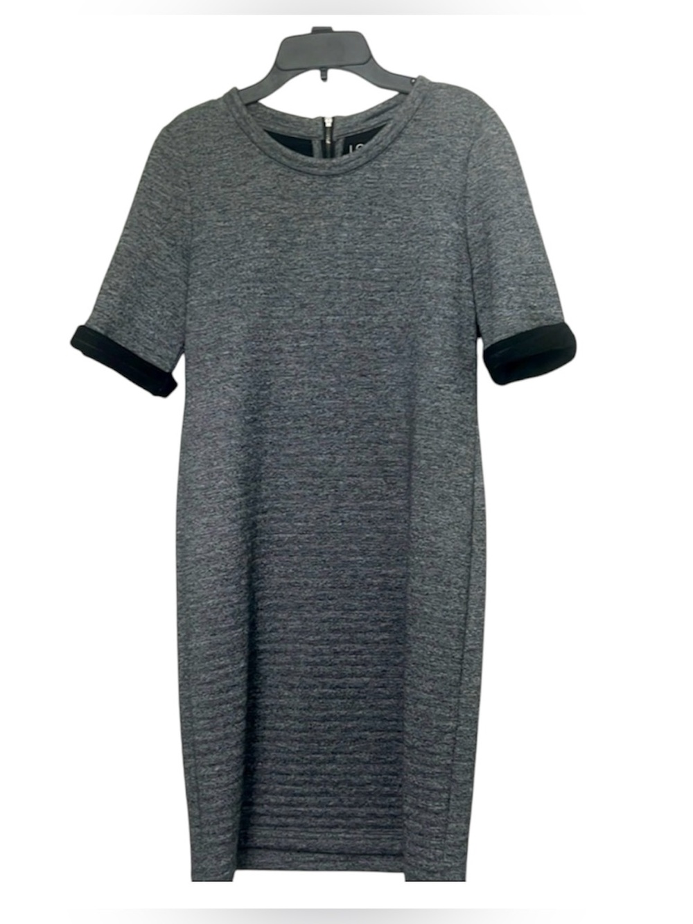 LOFT Lounge Gray Knit Dress with Rolled Sleeves. Sz S.